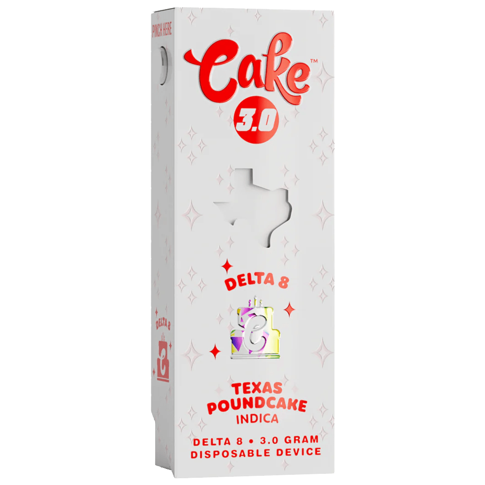 Cake Delta 8 Texas Pound Cake Indica Disposable 3ml 5ct