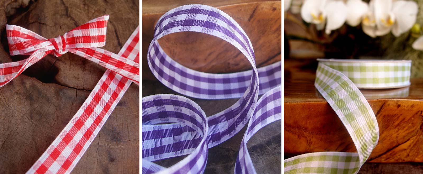 Wholesale Gingham Gift Ribbon
