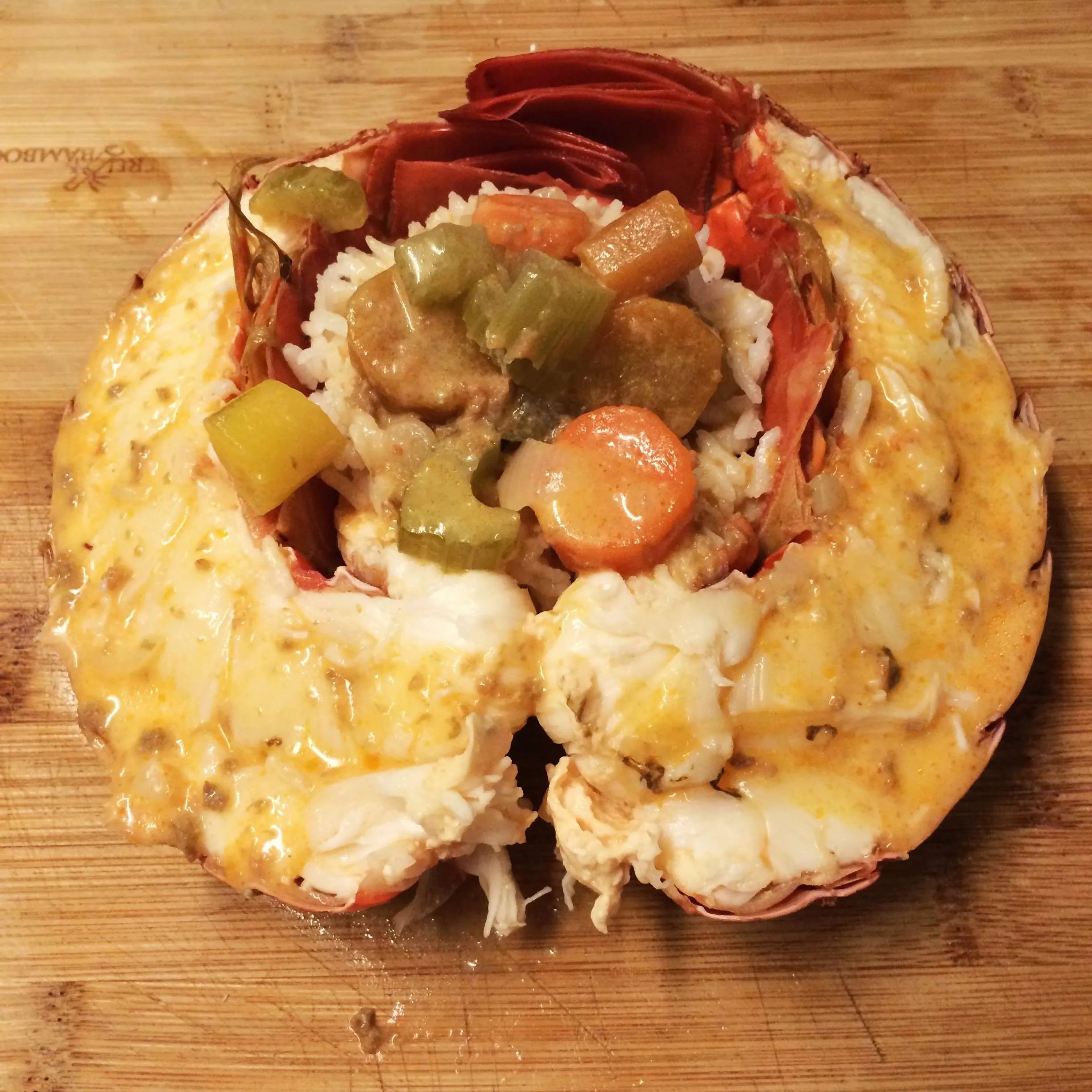 Spiny Lobster Tails with Lobster Bisque Harvesting Nature