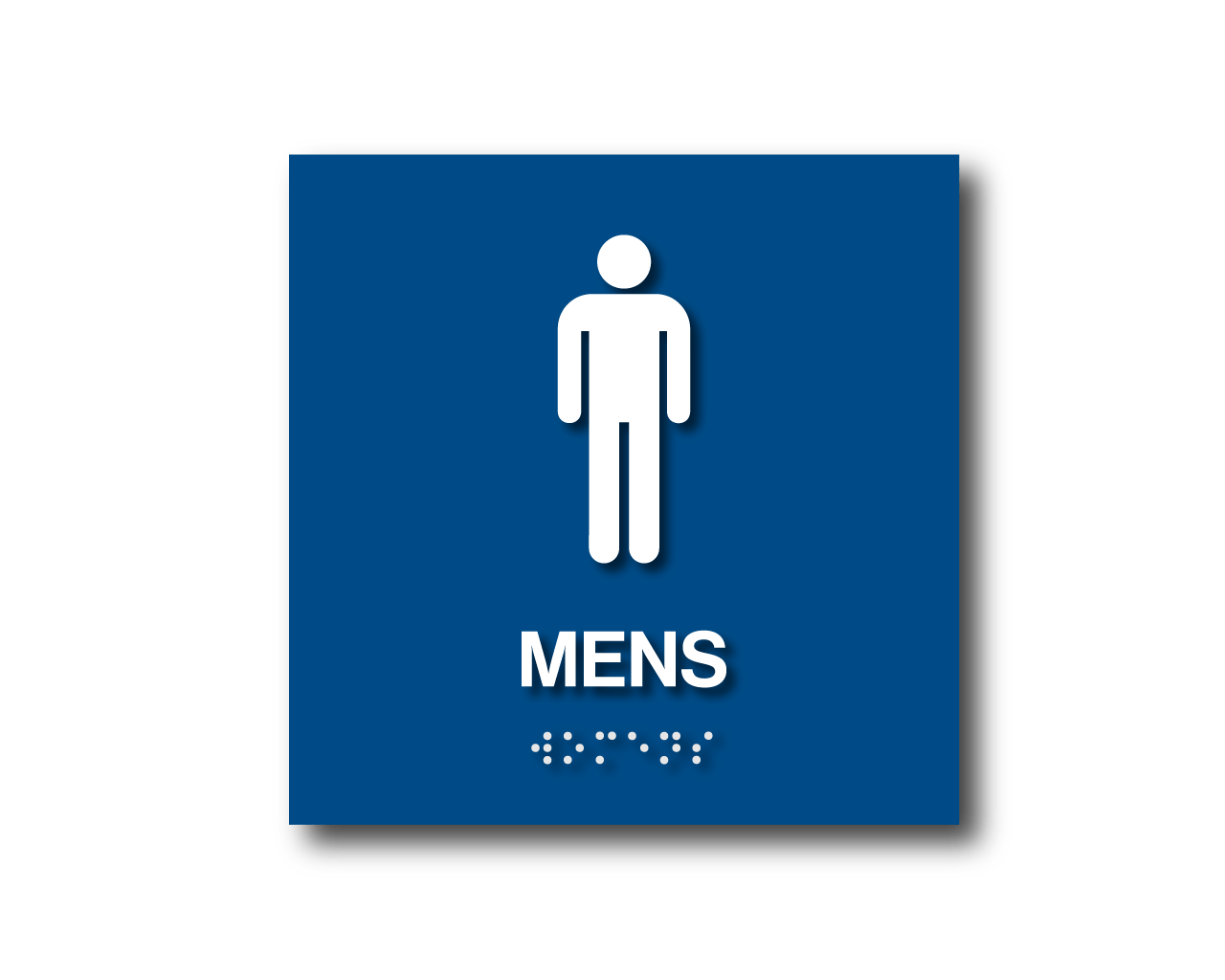 Braille Men Restroom Sign 8″h x 8″w Harvey Signs Inc