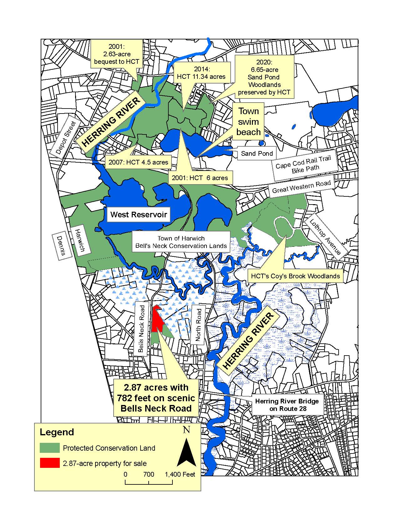 2.87acre Bell’s Neck RoadHerring River Project Harwich Conservation