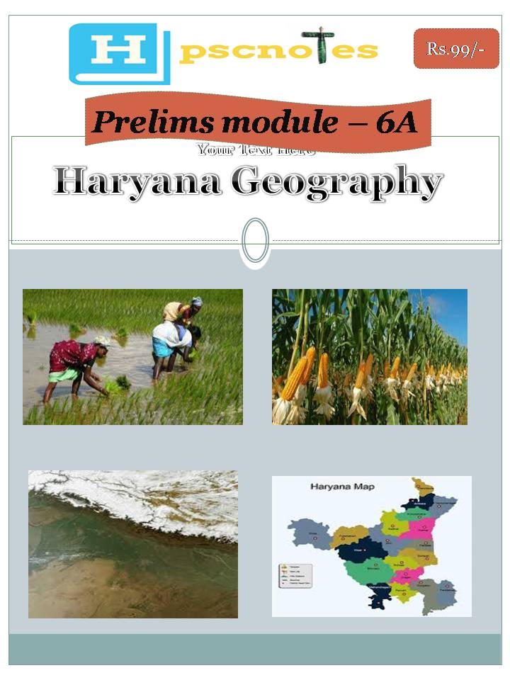 Geography of Haryana Haryana PCS Exam Notes