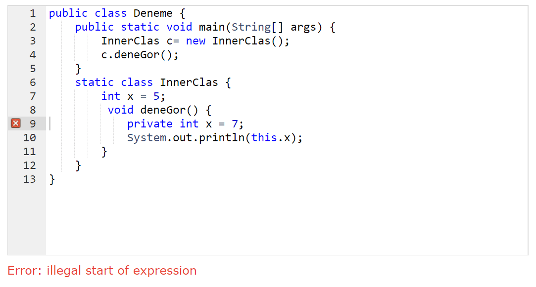 Java Static Metodu, Değişkenler ve Parametreler