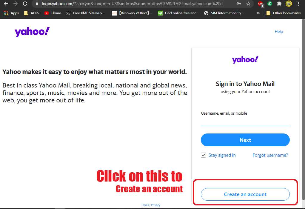 How to make Yahoo Mail Account on Pc Just in 5 Minutes using any