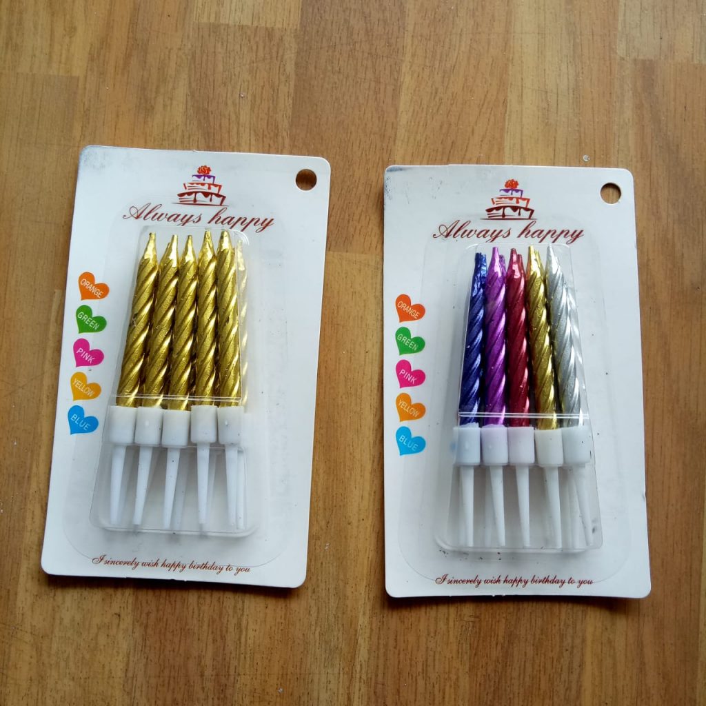 lilin ulang tahun ulir / spiral metalik
