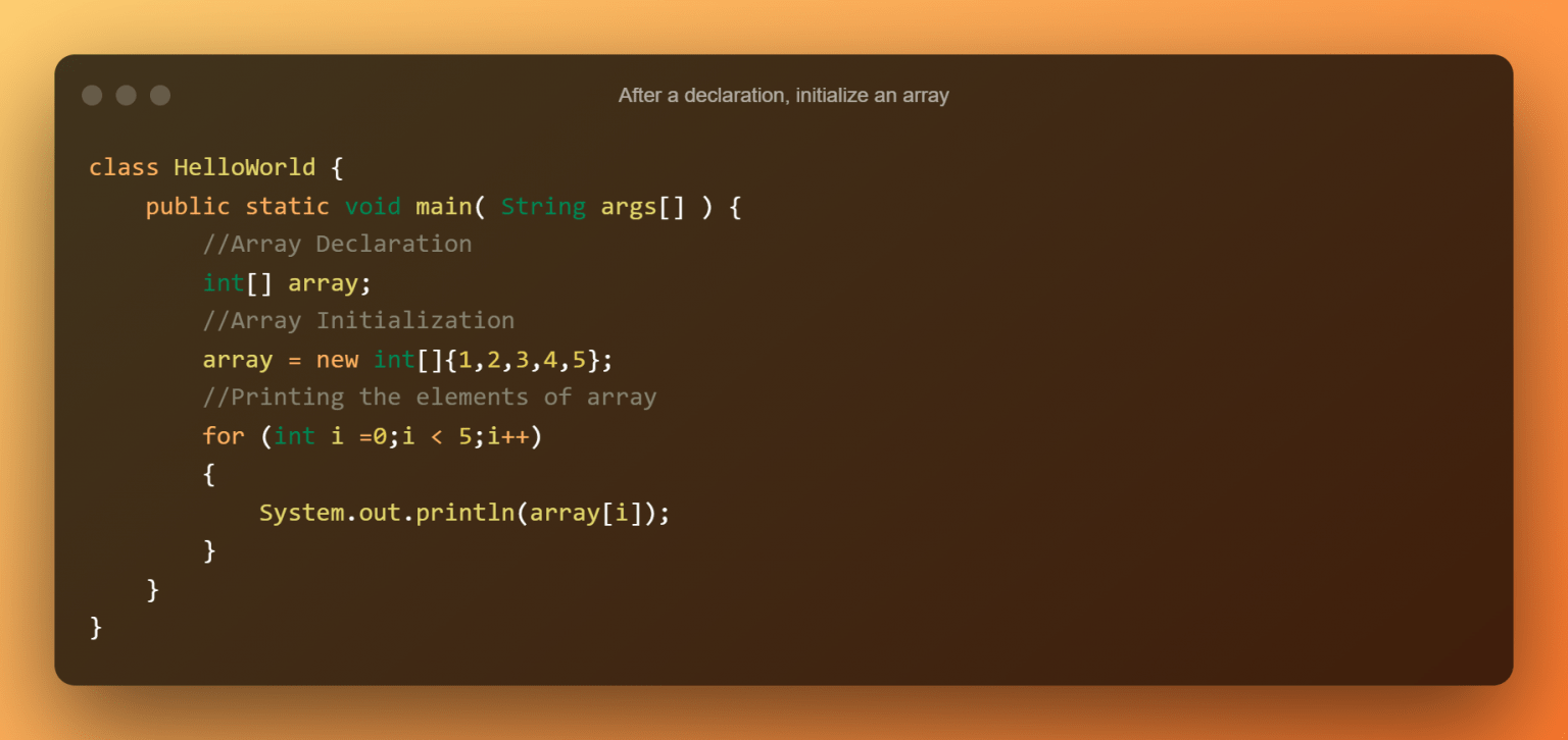 Initialiser le tableau en Java avec des exemples HashDork