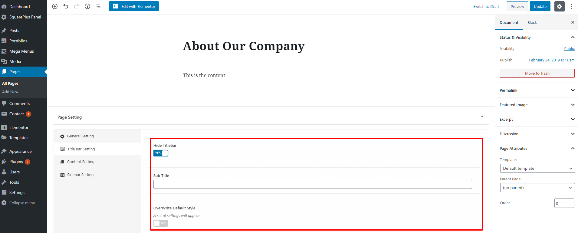Changing the Title Bar Background for each Post and Page HashThemes