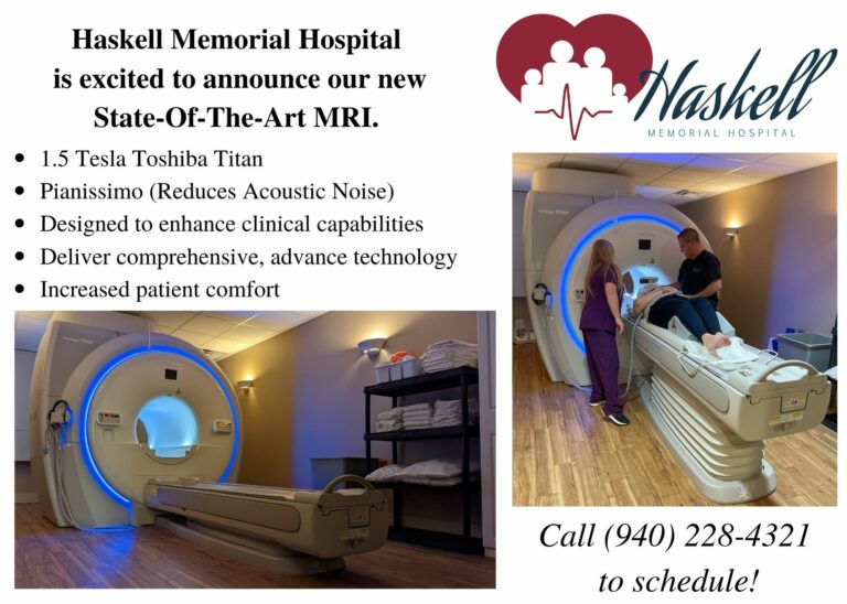 Haskell Memorial Hospital is Excited to Announce our new StateOfThe
