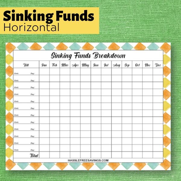 Printable Sinking Funds Template 2023 Printable