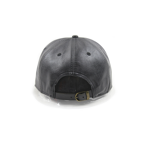 Stylish Cool Zipper Black Leather Snapback Hatdream