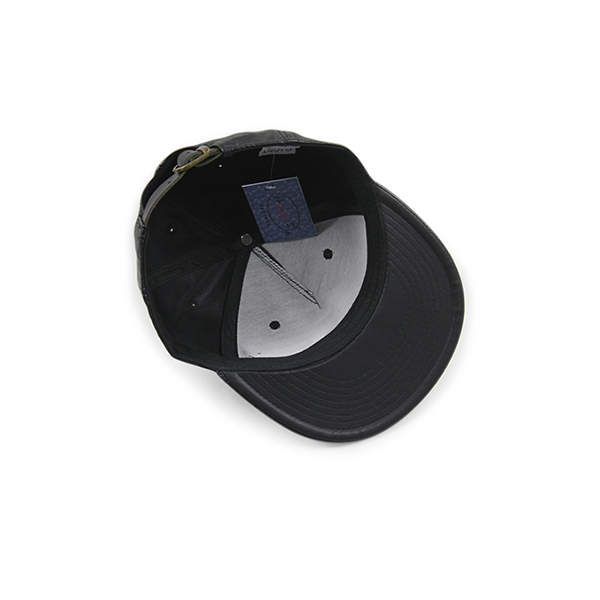 Stylish Cool Zipper Black Leather Snapback Hatdream