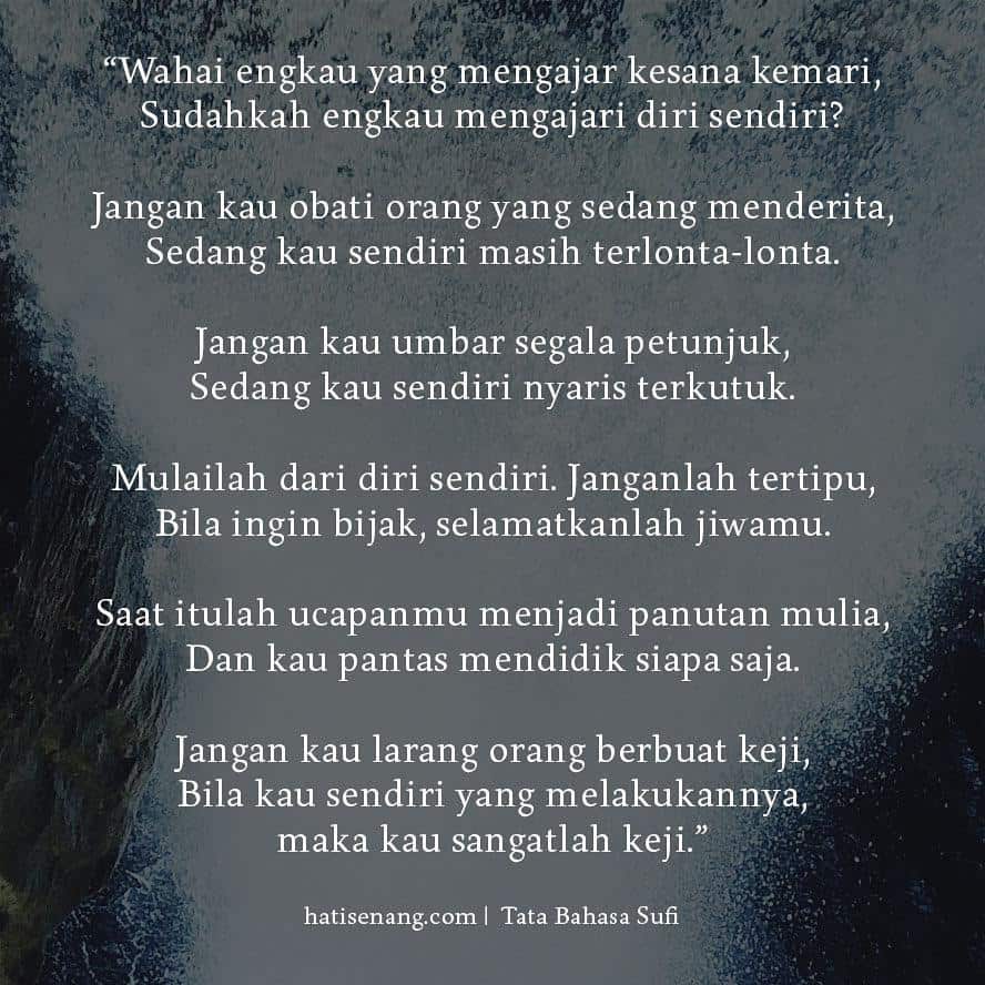 Syair Tentang Amal 001 Dari Buku Tata Bahasa Sufi Hati Senang