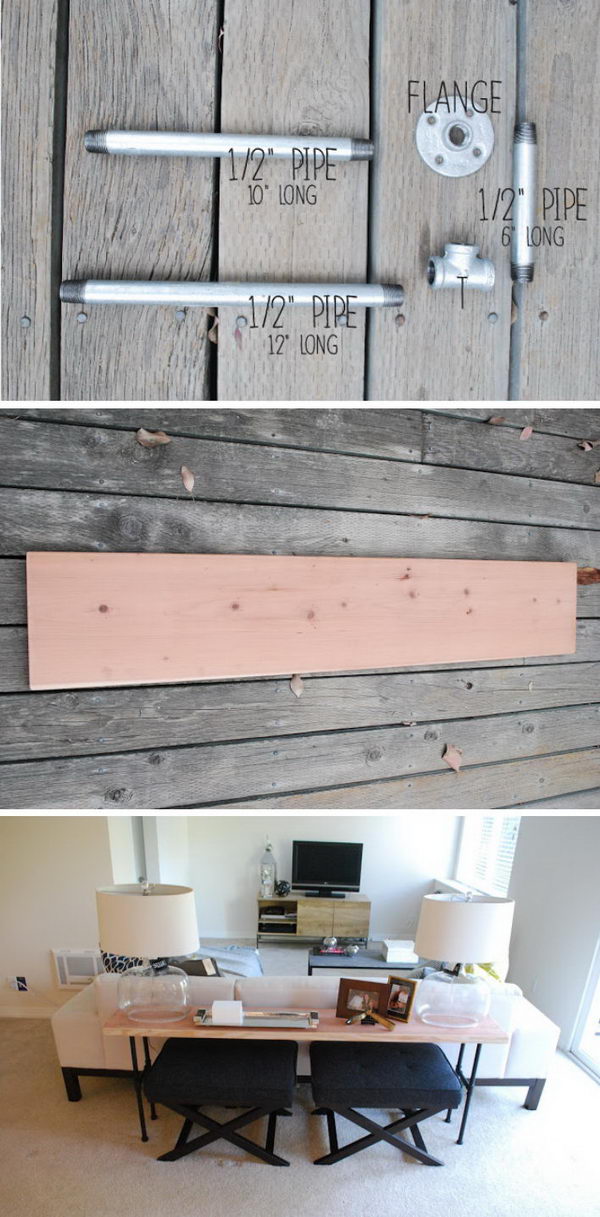 20+ Easy DIY Console Table and Sofa Table Ideas Hative