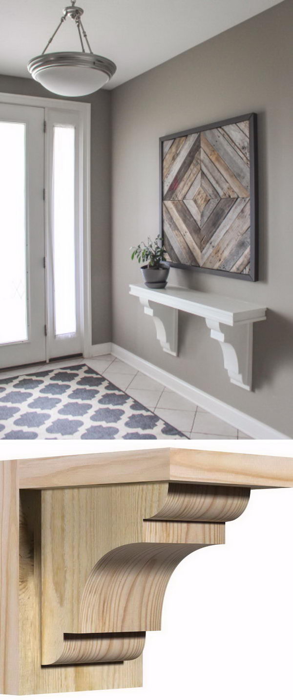 30 Cheap and Creative DIY Home Decor Projects Using Corbels Hative