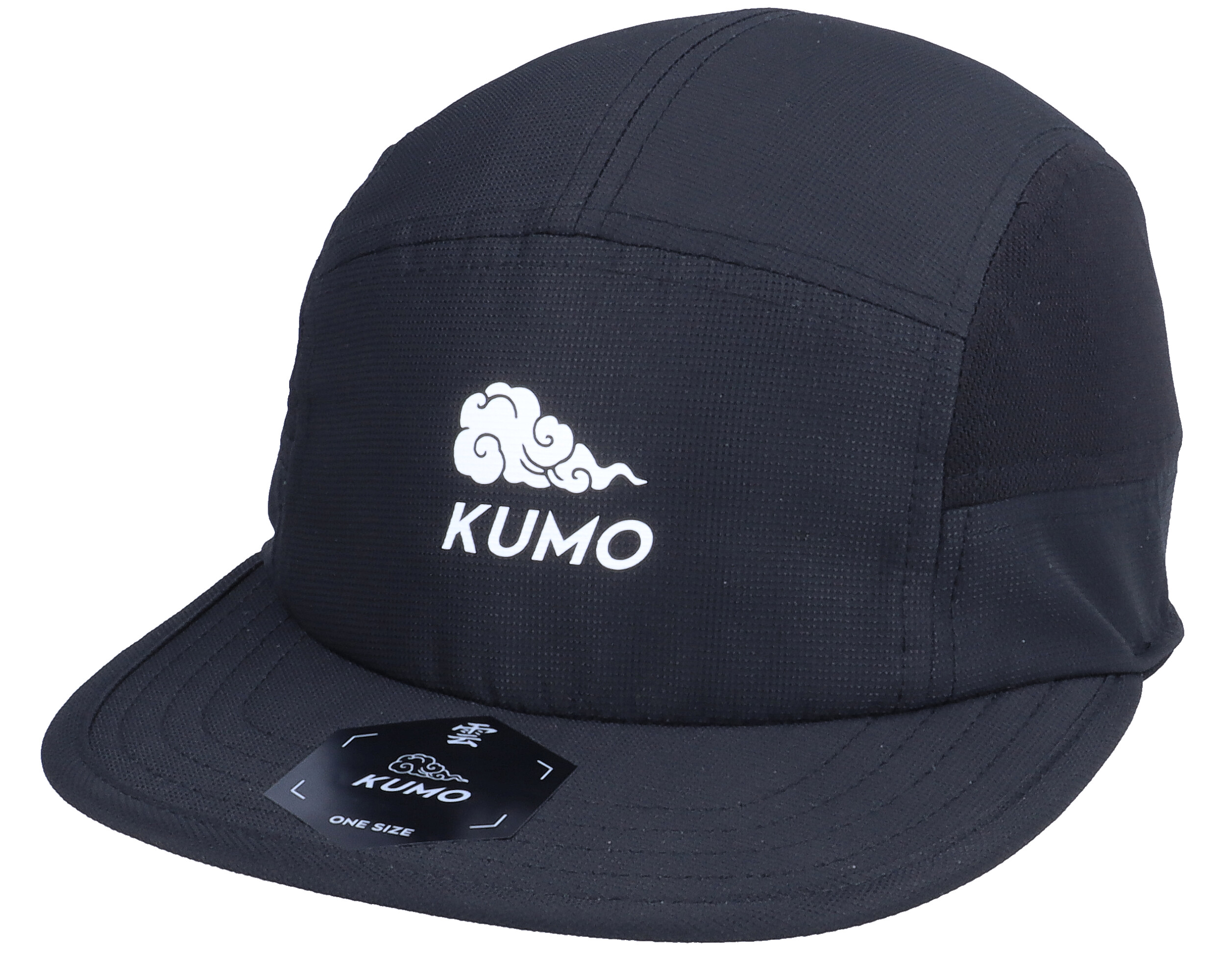 Logo White Cloudfit Black 5Panel Kumo cap