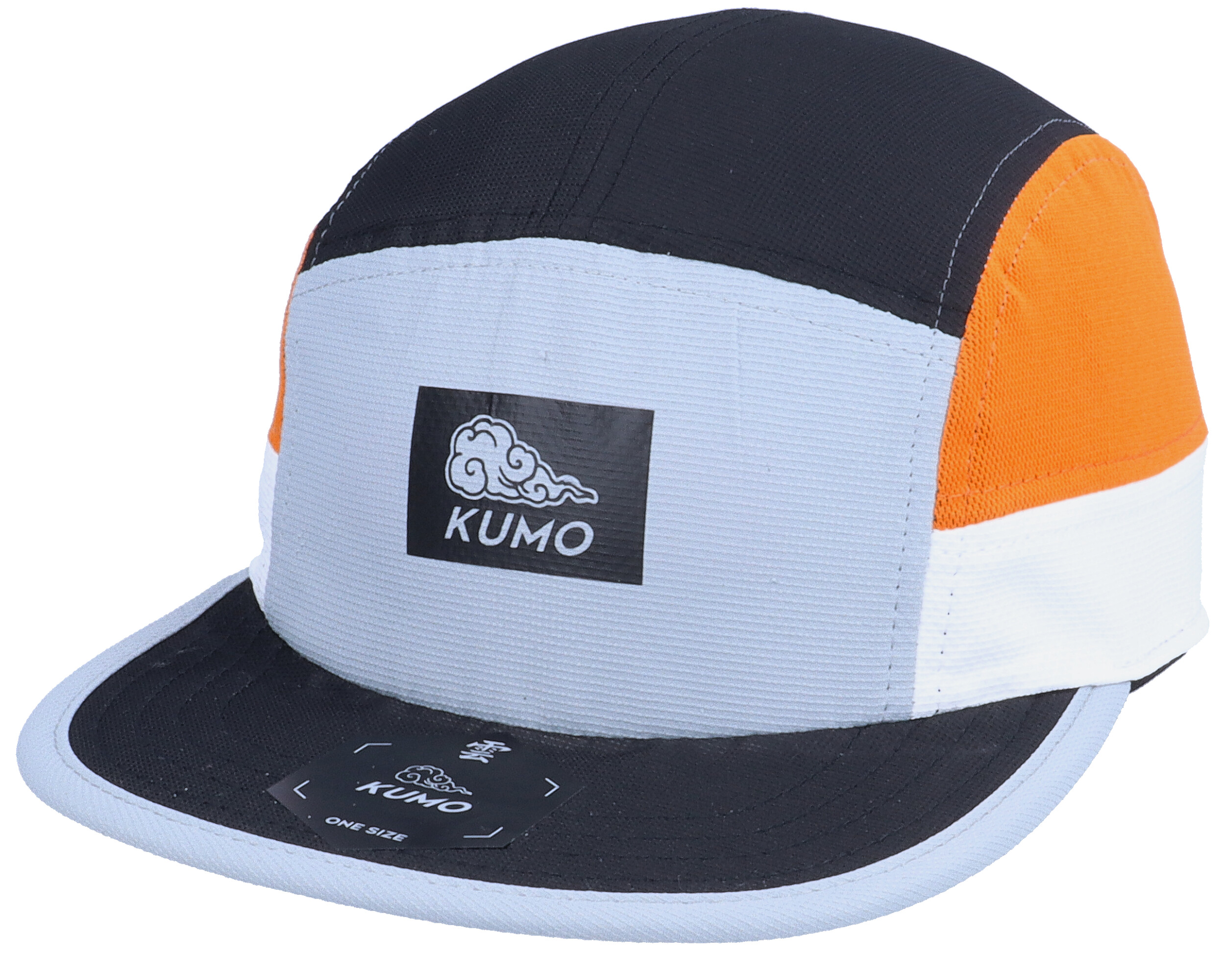 Box Logo Cloudfit Grey/Black/Orange 5Panel Kumo cap hatstore.co.nz