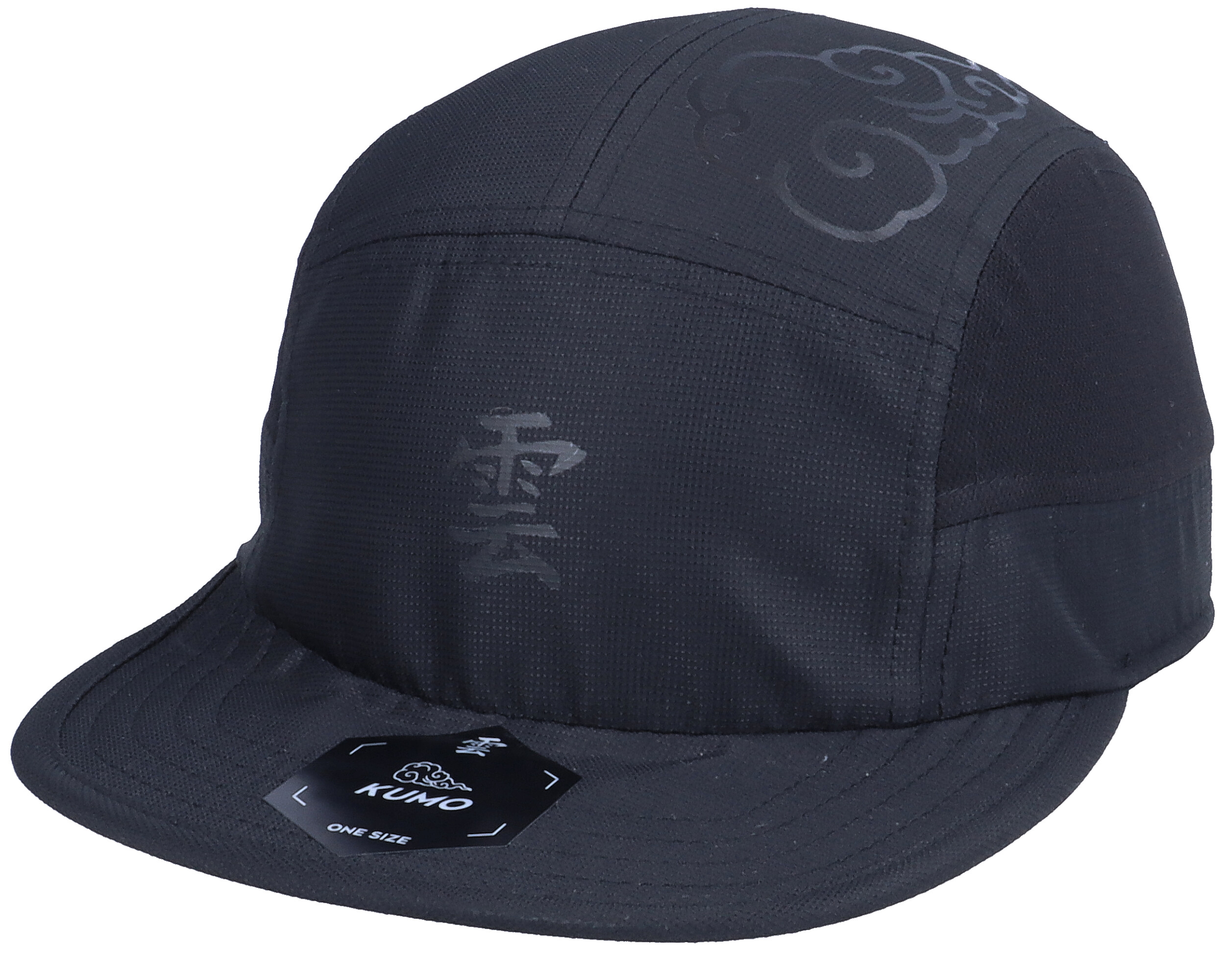 Kanji Cloudfit Black On Black 5Panel Kumo cap