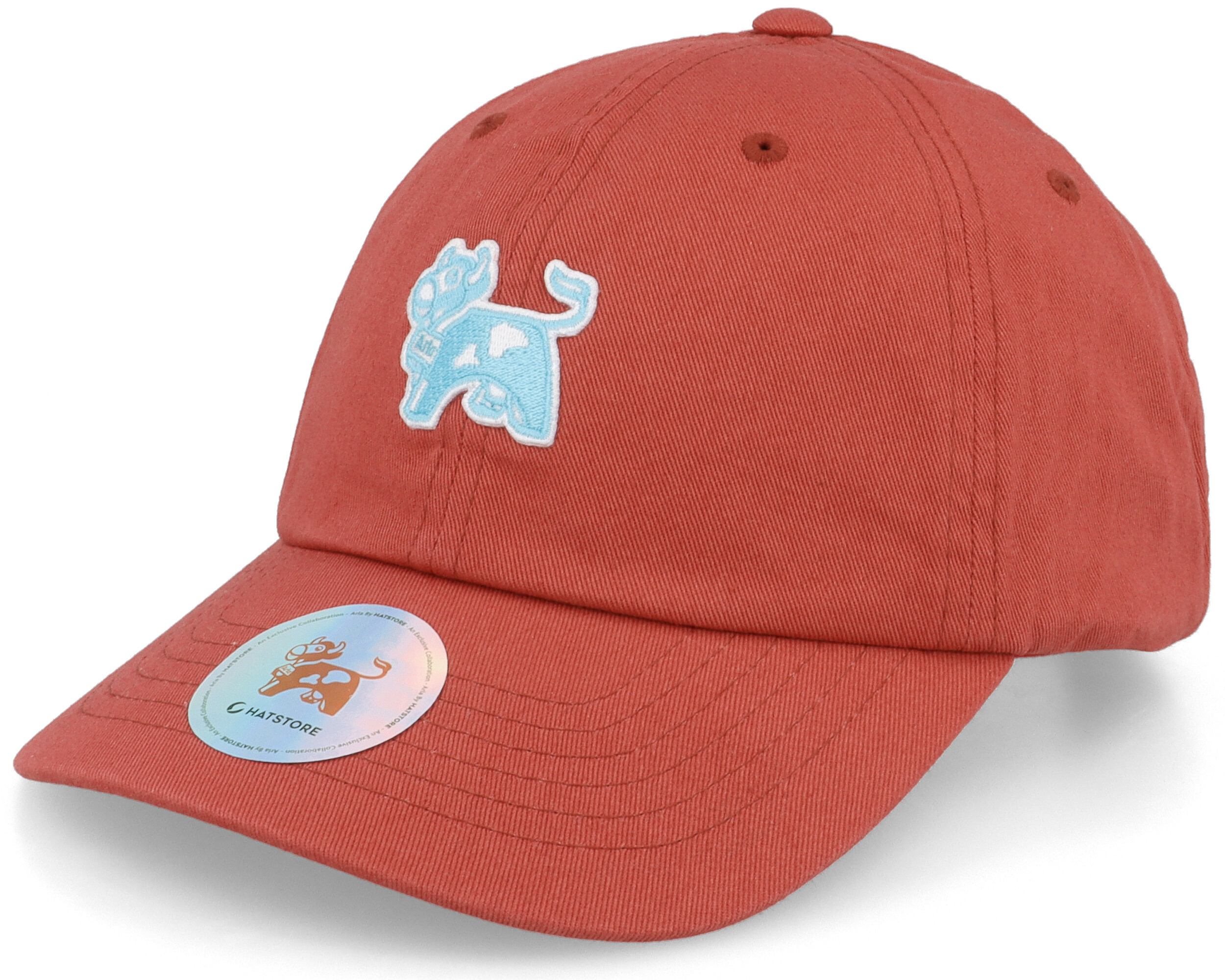 Arla Logo Eco Wash Rose Red Dad Cap Hatstore keps Hatstore.se