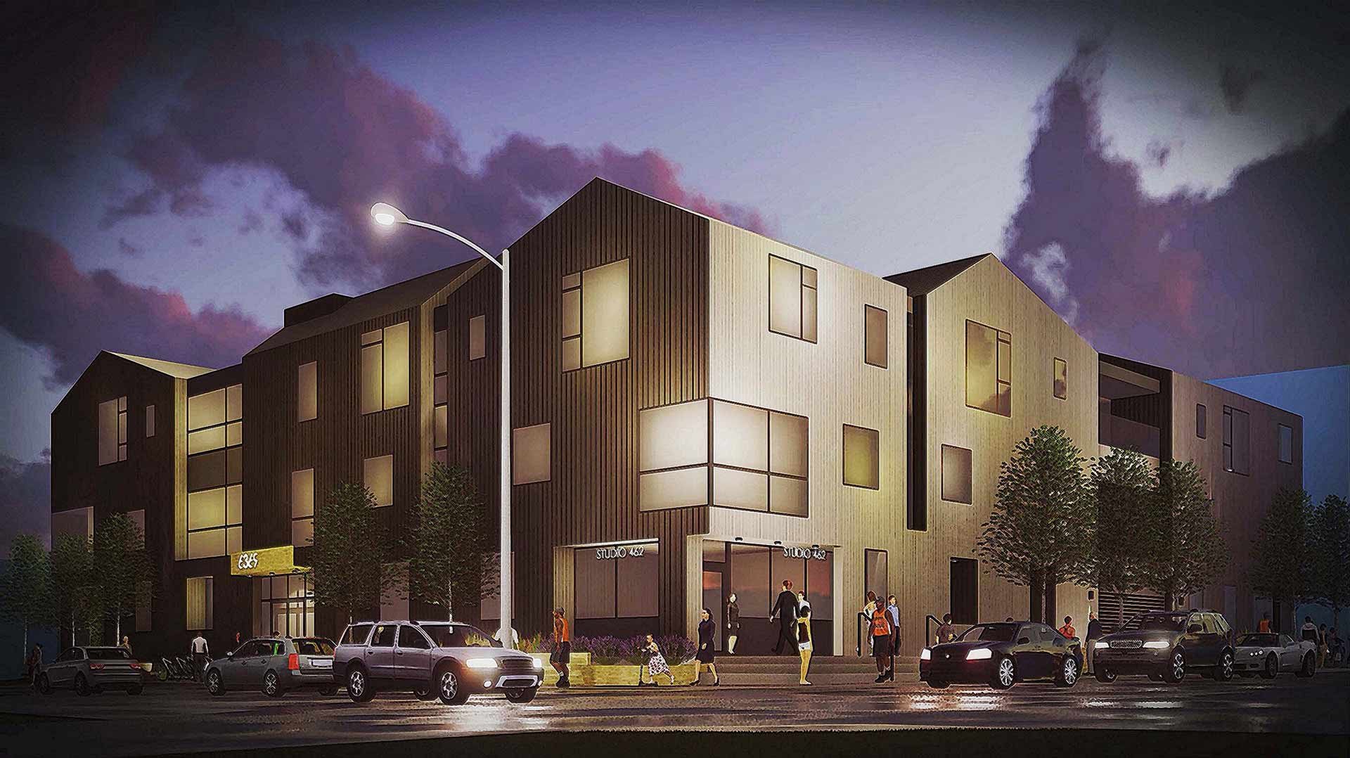 Early Scheme Southwest Corner (Sept 2017) G BLOC MIXED USE