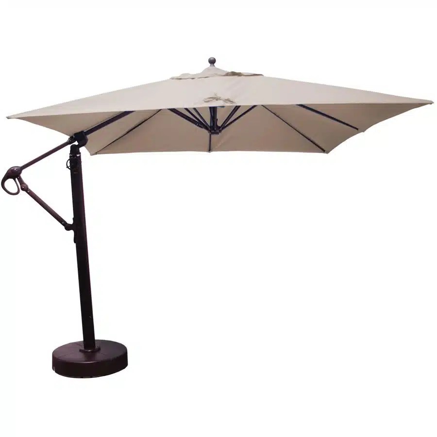 10x10' Square Cantilever Umbrella Hauser's Patio
