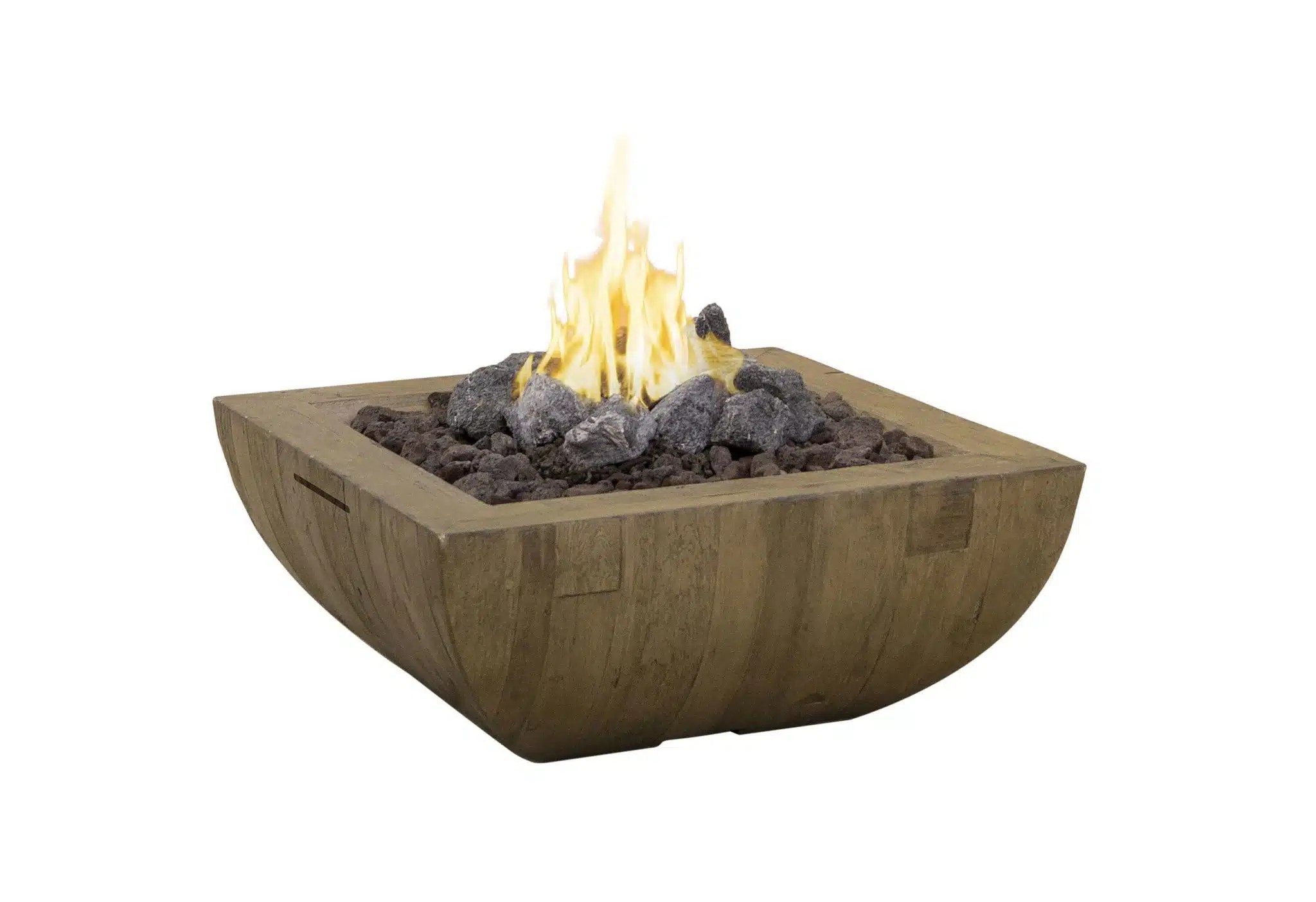 Bordeaux Reclaimed Wood Fire Bowl Elegant Patio Feature