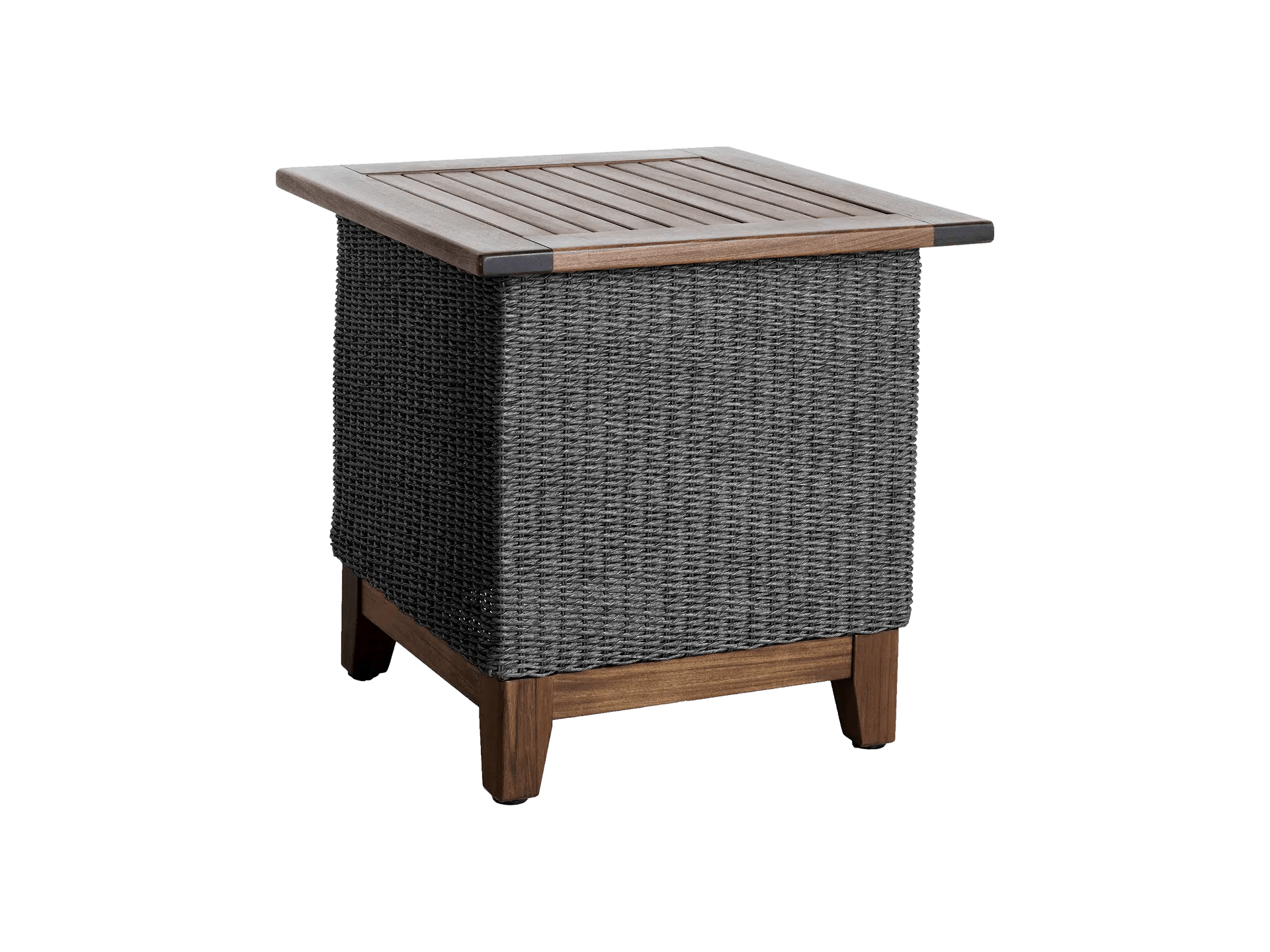 Jensen Leisure Coral 24″ Square Side Table / Gray Hausers Patio
