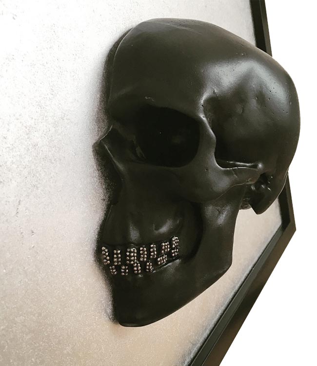 3D Skull Frame with Half Black Skull Haus of Skulls