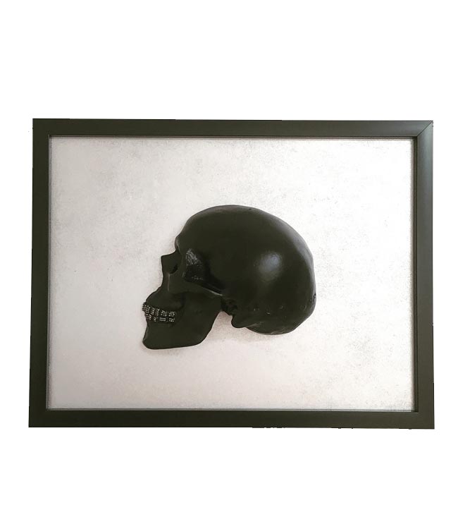 3D Skull Frame with Half Black Skull Haus of Skulls