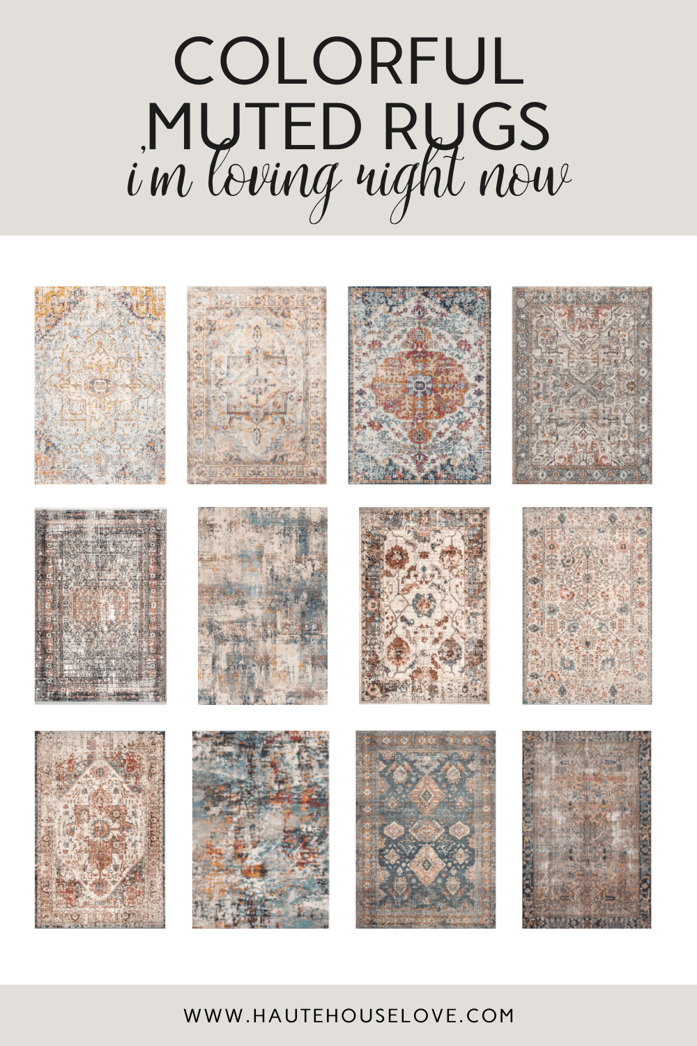 29 Colorful Muted rugs I’m Loving Right Now Haute House Love