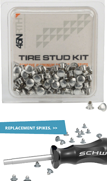 Studded tires extend your season with safety and traction