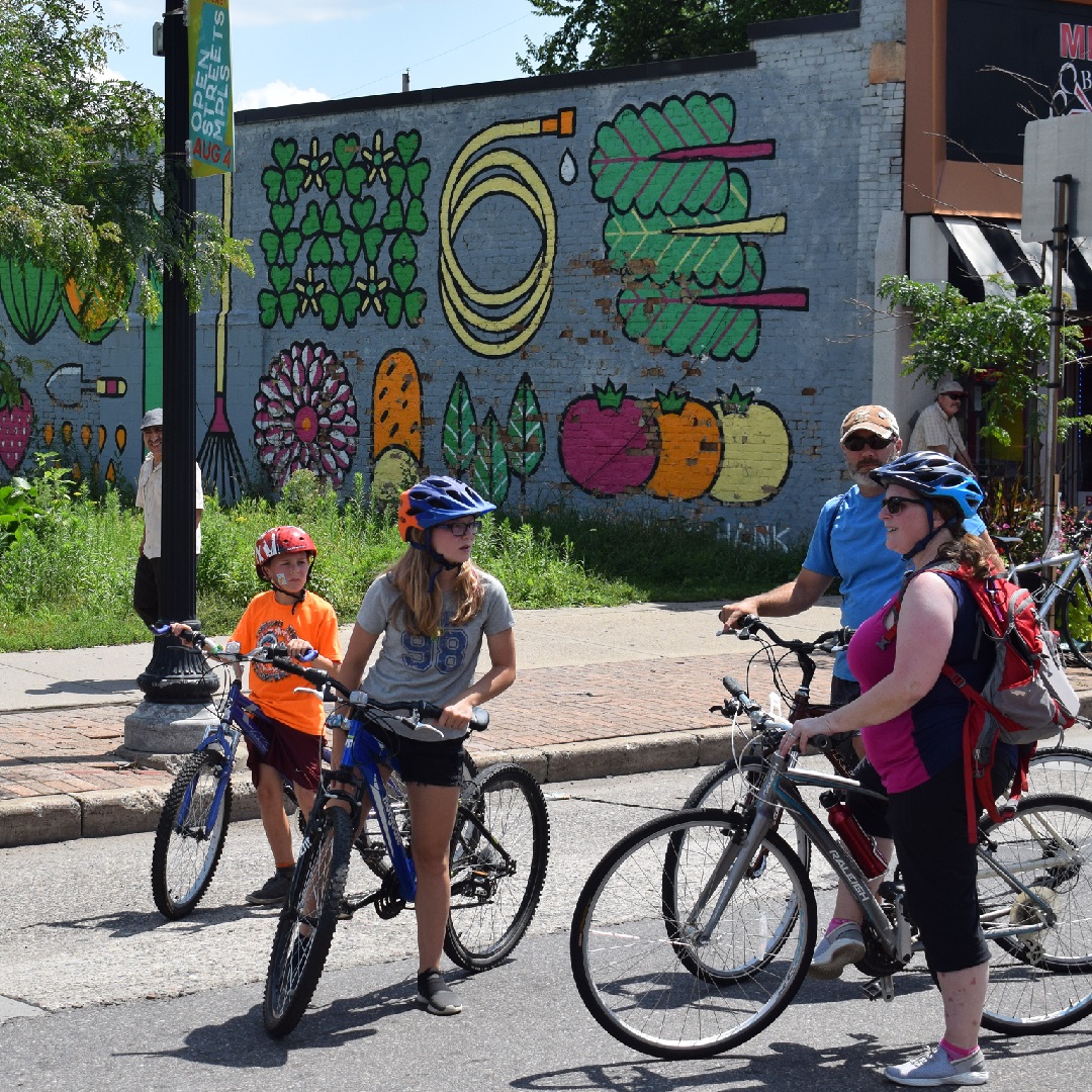 Bike pic Aug 6, family fun at Open Streets Minneapolis