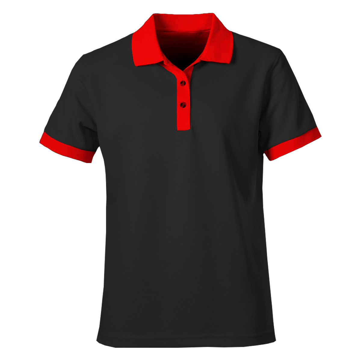 Black/Red Polo Shirt Unisex Branding & Printing Solutions Company