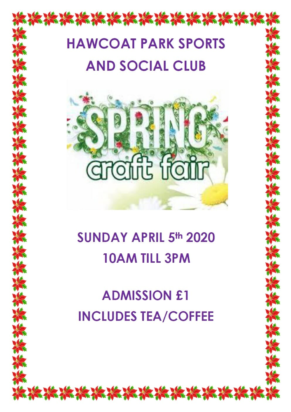 Spring Craft Fair Hawcoat Park
