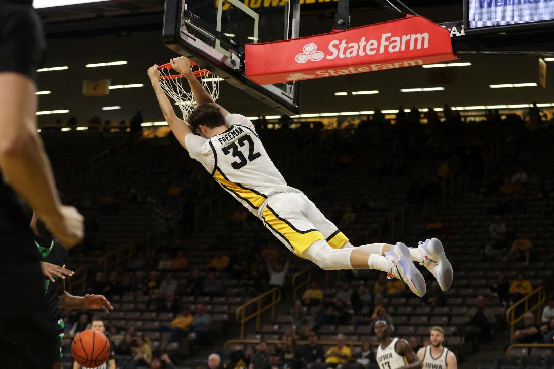 Iowa forward Owen Freeman named Big Ten Freshman of the Week for school