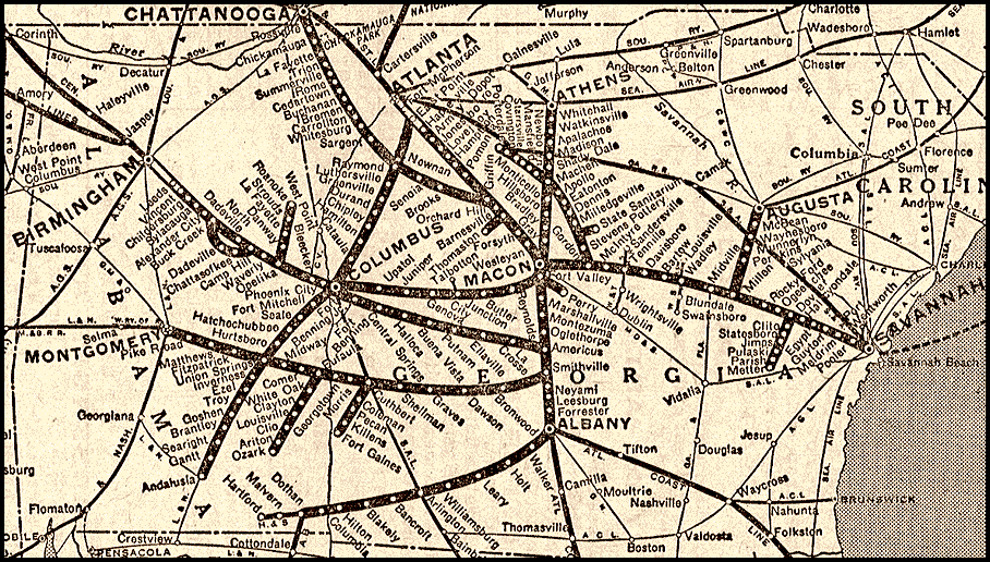 Map Of Central Georgia Central of