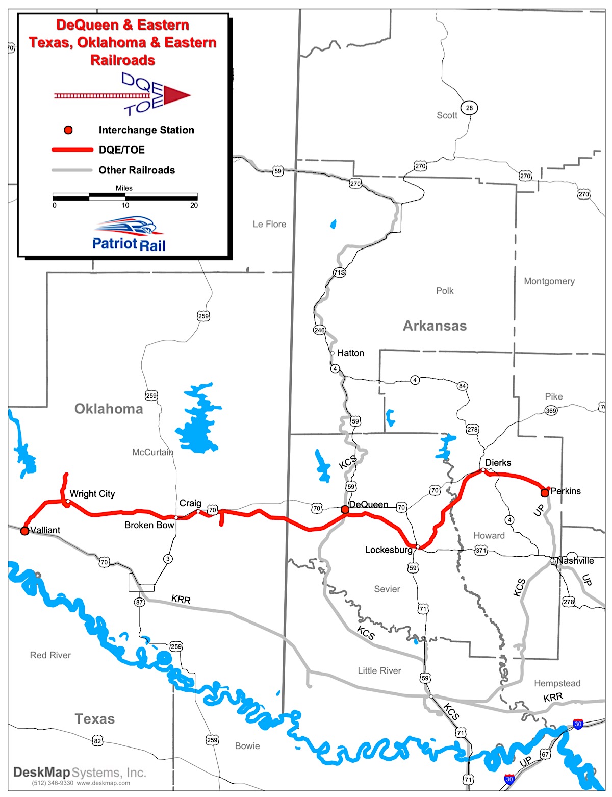 HawkinsRails DeQueen & Eastern / Texas, Oklahoma & Eastern
