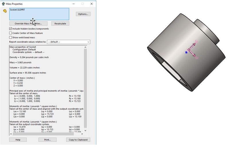 Exploring Mass Properties in SOLIDWORKS