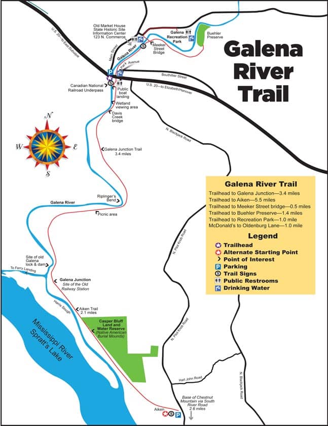 Galena River Trail Hiking, Biking, Birdwatching, & More
