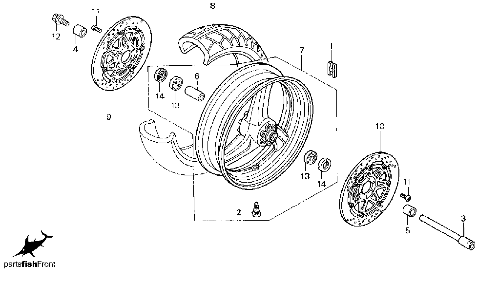 2000 Honda CBR 600 F4 partsfiche