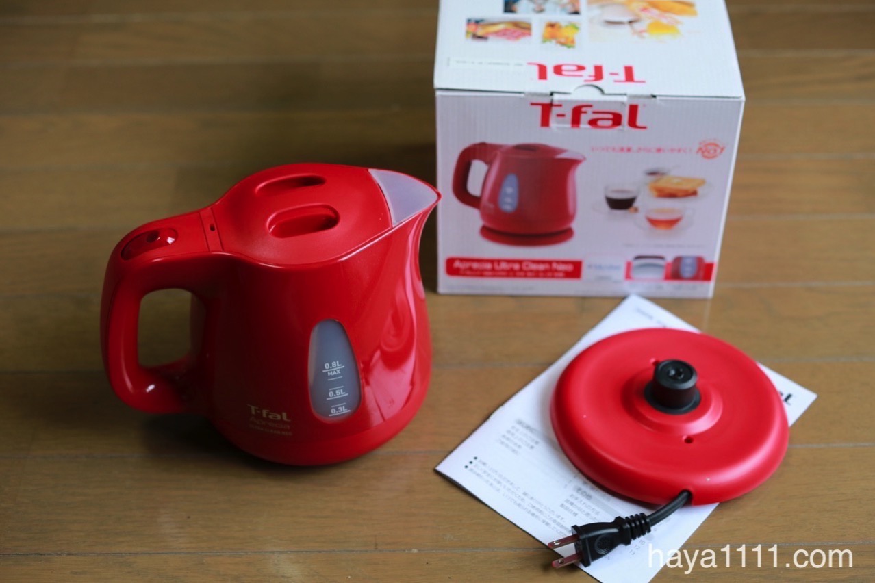 TFAL KO3905JP 電気ケトル 「アプレシア ウルトラクリーン ネオ」 （0.8L） ルビーレッド