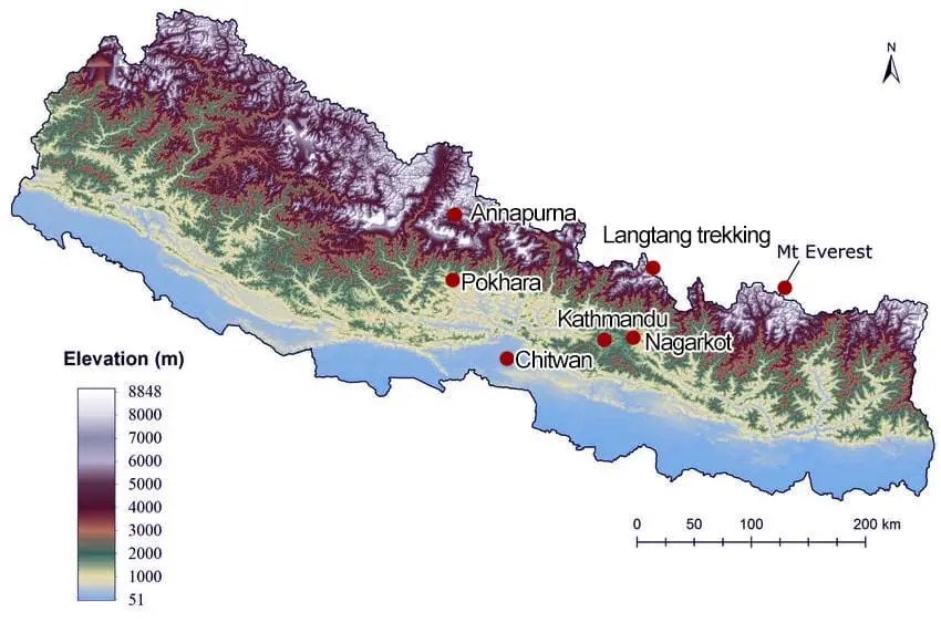 Elevation of Nepal What is the Altitude of Kathmandu?