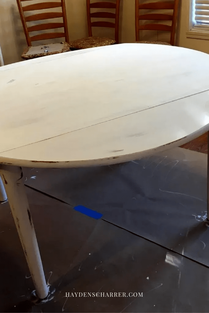 How I Chalk Painted My Kitchen Table Without Sanding Two Paws Farmhouse