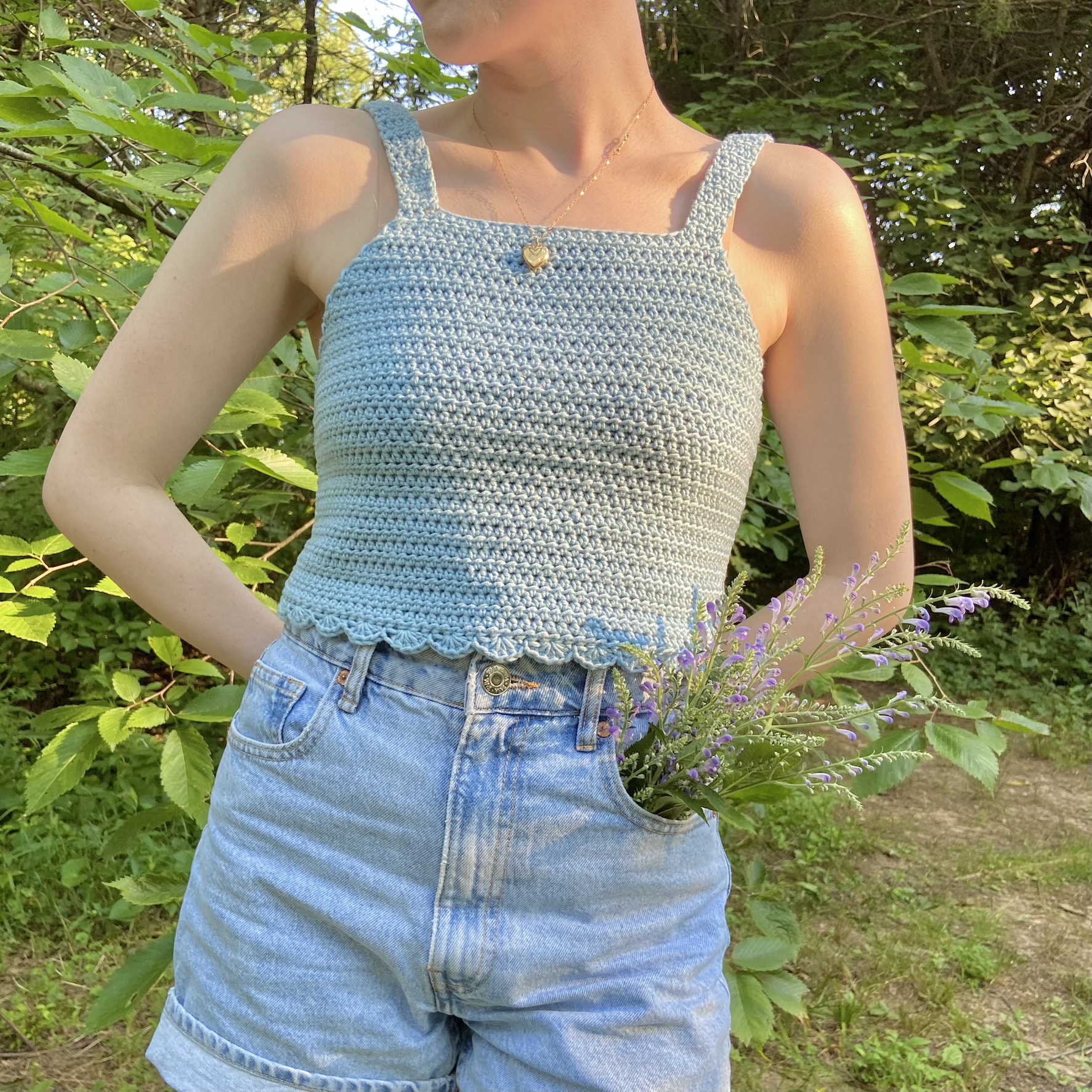 Easy Crochet Summer Scallop Tank Top FREE Pattern + Video Tutorial Hayhay Crochet