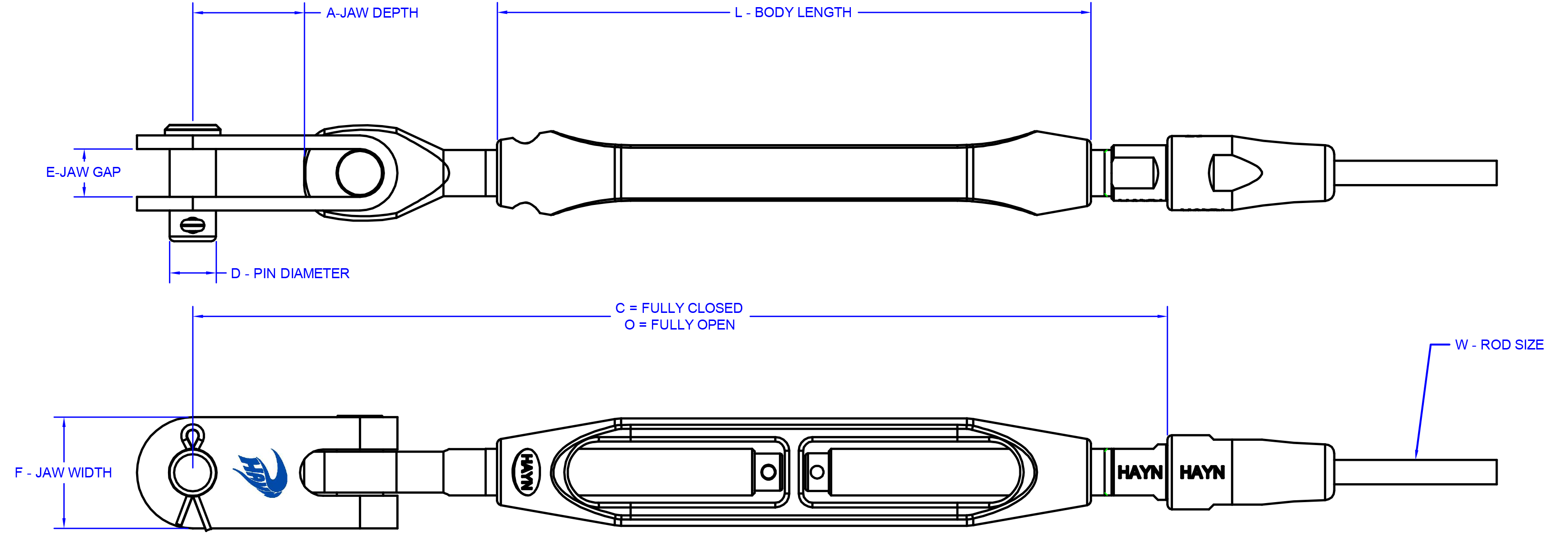 NAVTEC N690 Rod Turnbuckle Assembly Hayn