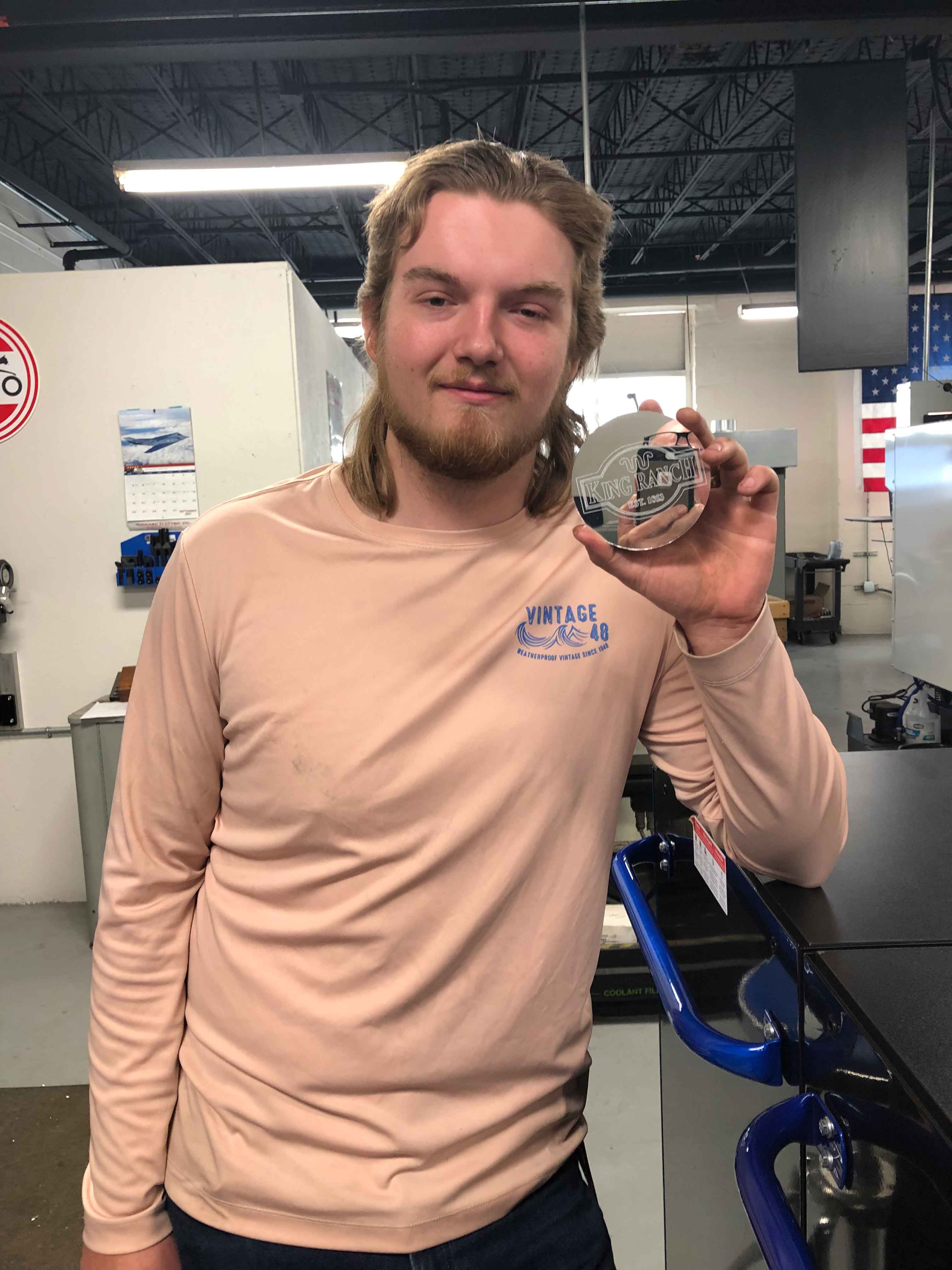 HCTC Success Story Machine Operator student Bryson Hamilton HCTC