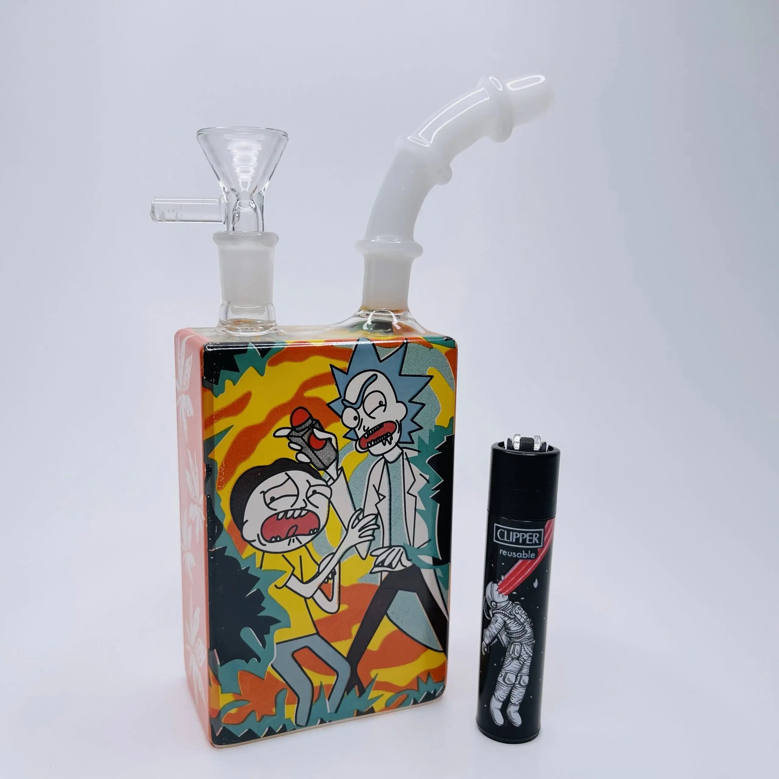 2.6 inch comes with 14mm male bowl mouth piece and bowl piece parts can come out and that will make it very easy. Web item you see in pics is what you will receive. Juice Box Bong Rick & Morty HazeWayz best online smoke shop