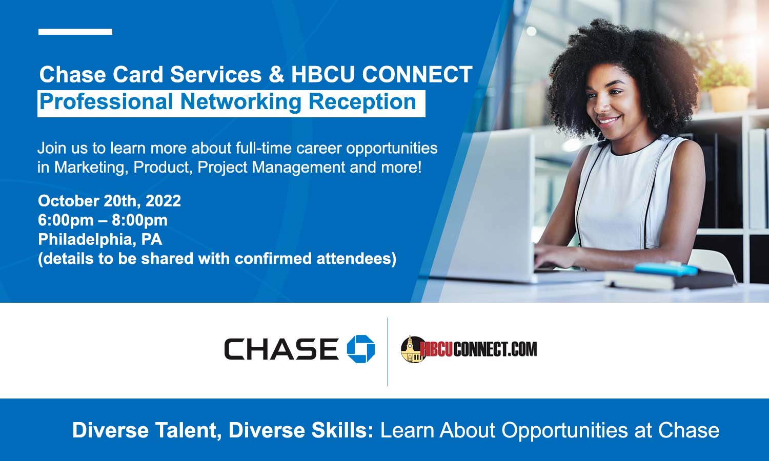 Chase Card Services HBCU Connect Professional Networking Reception