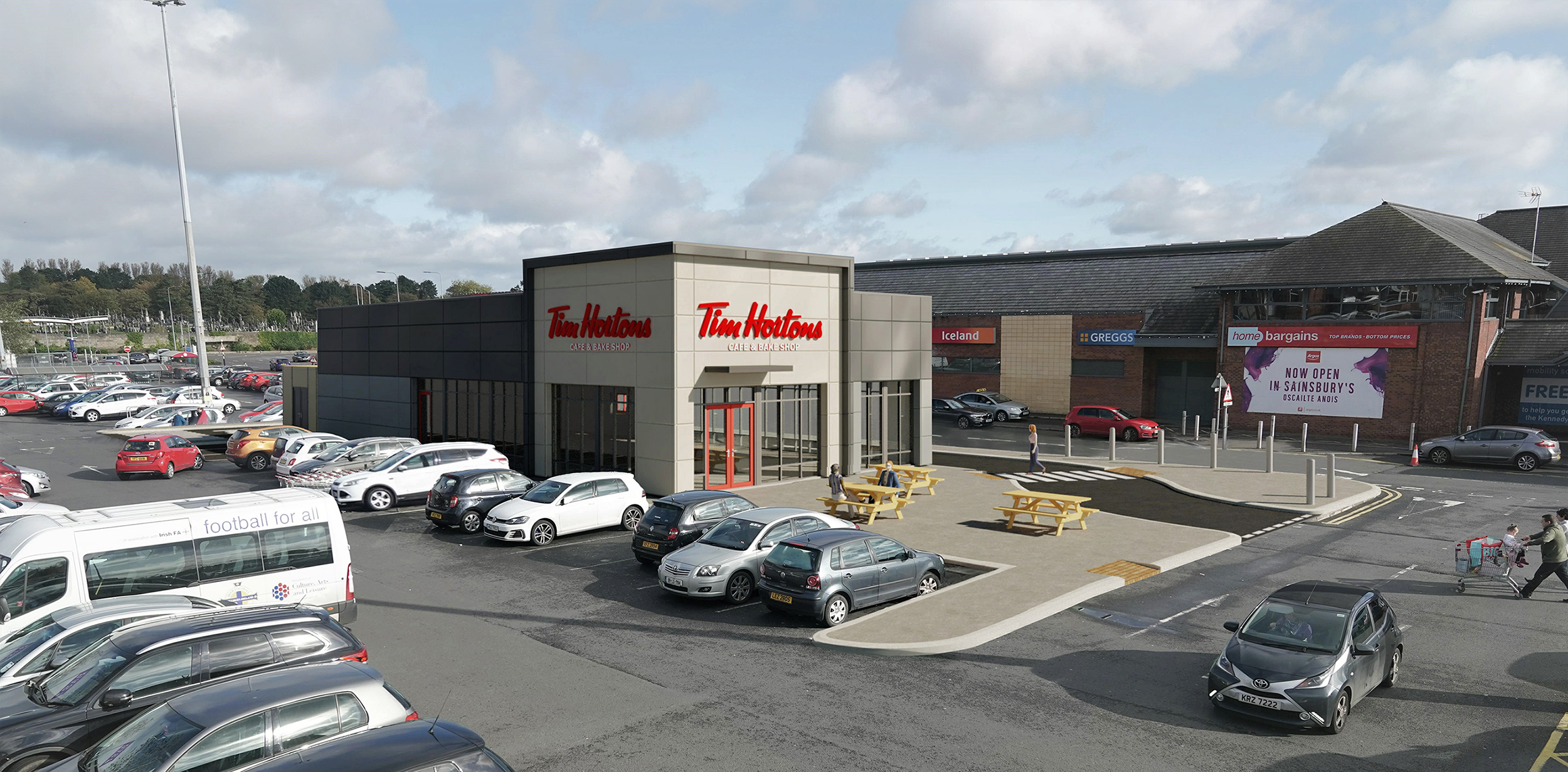 Tim Hortons, Kennedy Centre, Belfast HBK Architects Northern Ireland