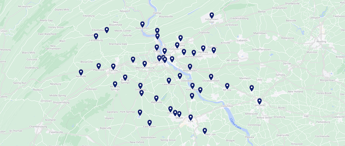 Our Service Areas HB McClure Company