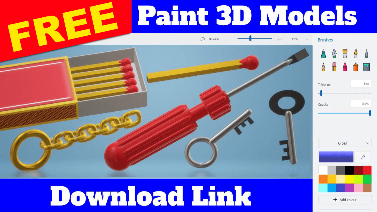 Paint 3d Models available for Free download Paint 3D Modeling